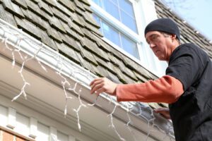 remove christmas lights safely roofing height